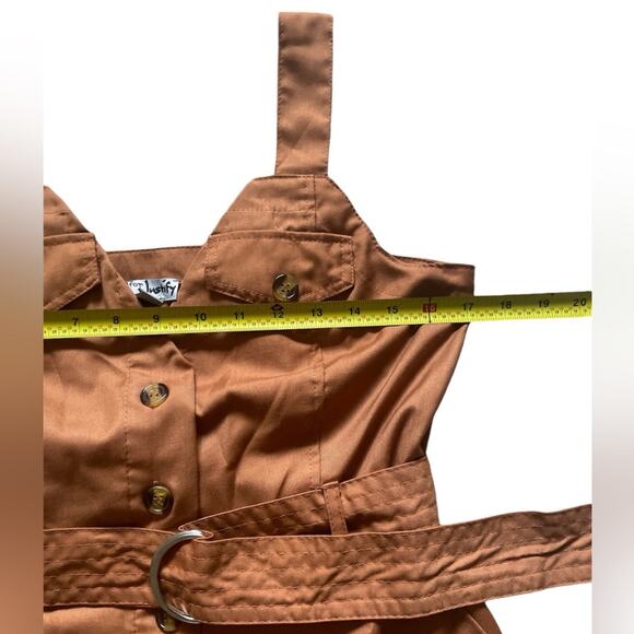 Women’s/Teen Burnt Orange Dress with a belt and pockets Size Medium - Picture 4 of 8